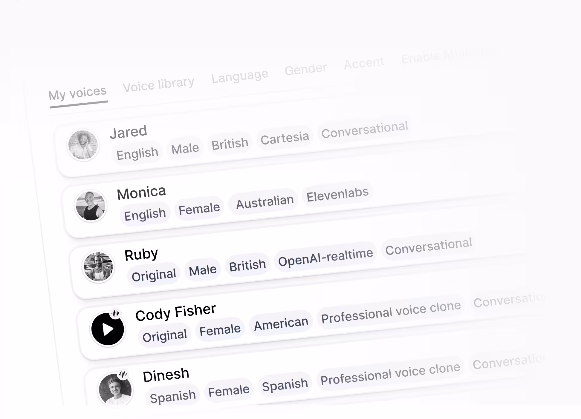 Chat bubbles showing conversations in multiple languages